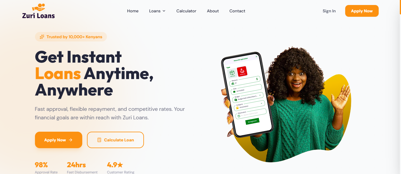 Zuri Loans instant loan platform with M-Pesa disbursement